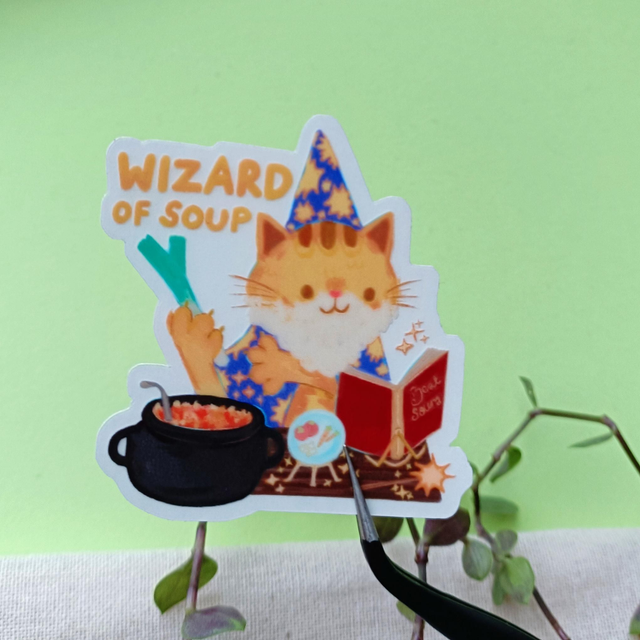 wizard soup -transparent sticker 