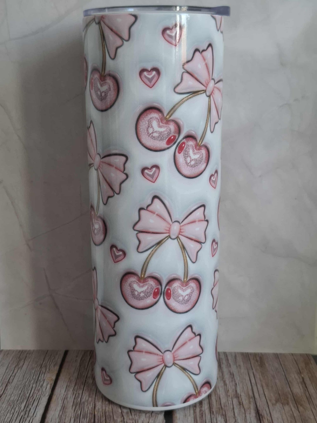 Gourde canette cerise 3d