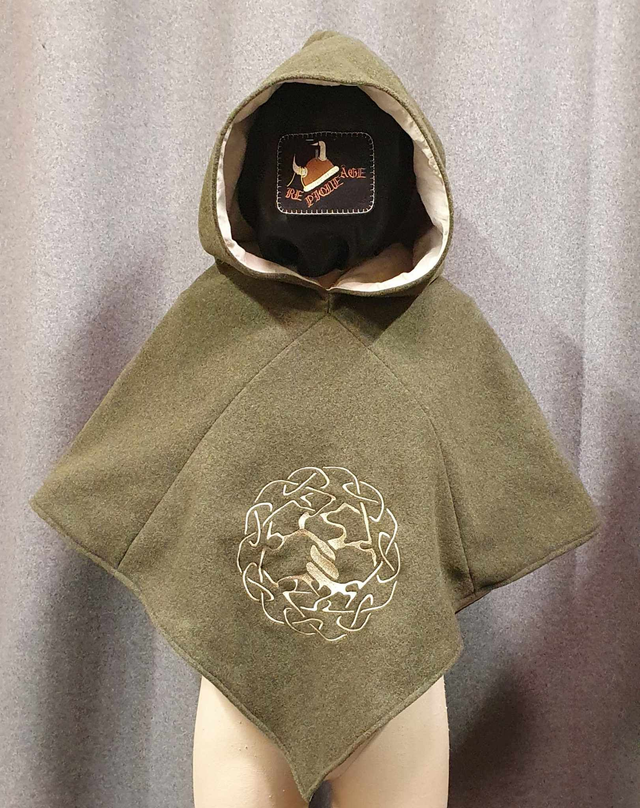 Chaperon Skoldehamn Yggdrasil en laine doublé lin vert