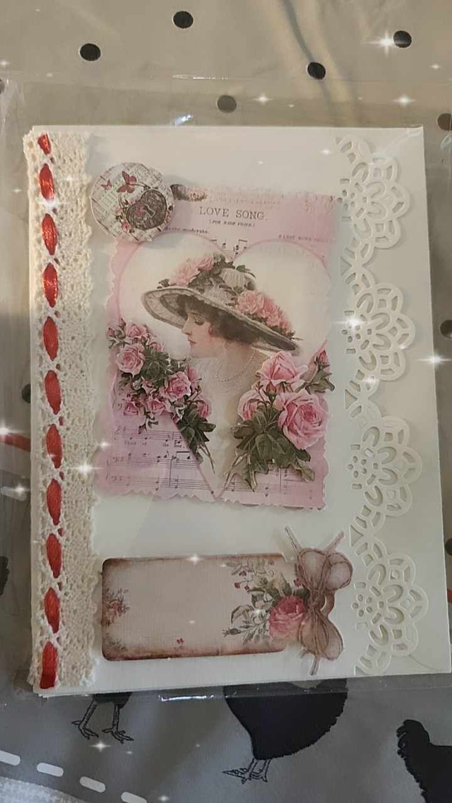 N°303 Carte  St Catherine  Fleuri &quot;Loved Song&quot; 