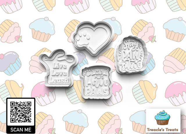 Dog Lover Theme Fondant/cookie stamps with cutters (2)