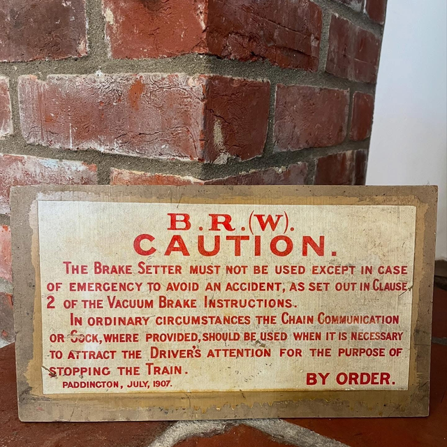 1950’s British Railways B.R Caution Sign