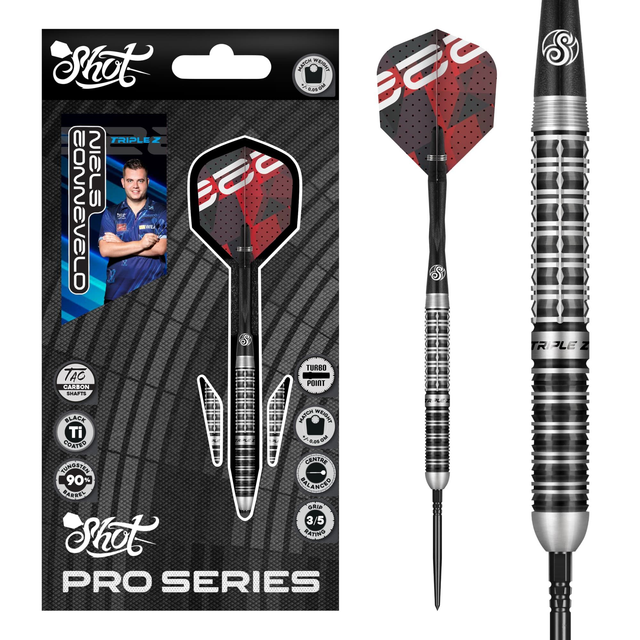 Shot Pro Series Niels Zonneveld 2.0 90% Tungsten Steeldarts - Turbo Point - 23 gr