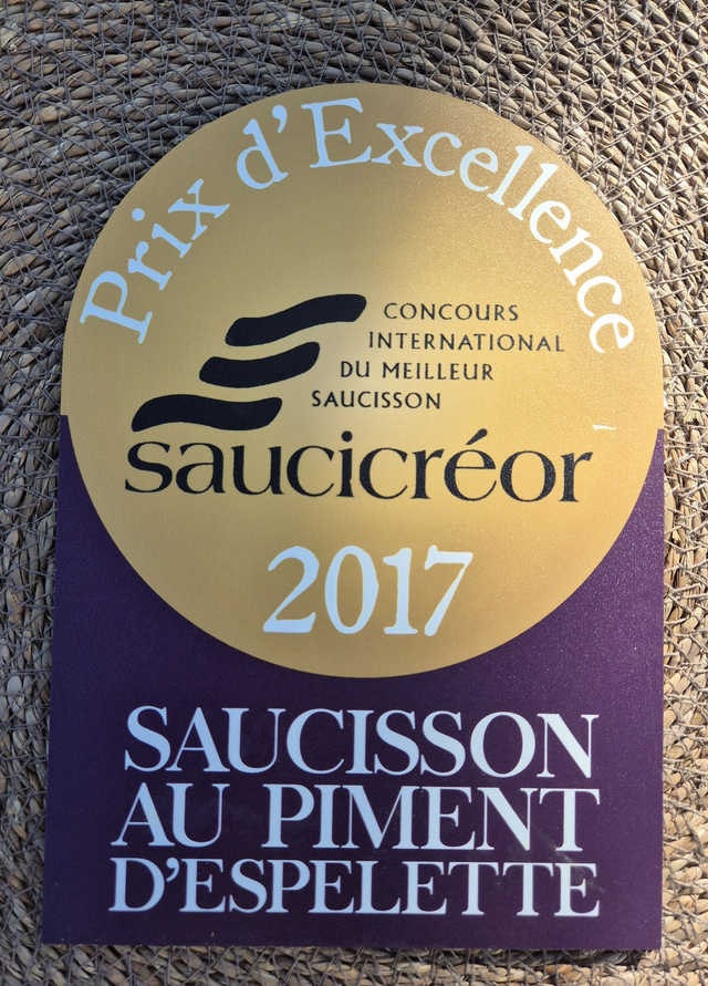 🌶️ Saucisson au Piment d’Espelette - Prix d’Excellence 2017