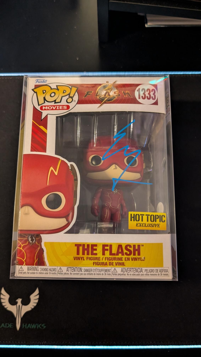 Funko Pop DC The Flash 1333 Signed By Ezra Miller with PSA/DNA COA 