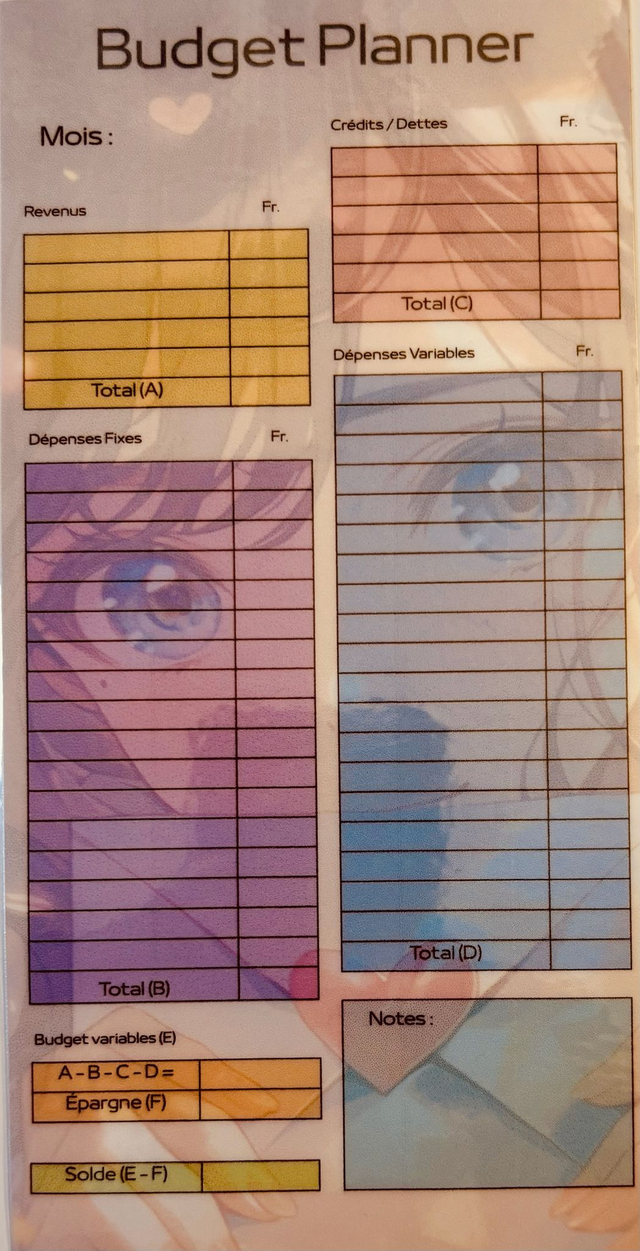 Budget Planner  A6
