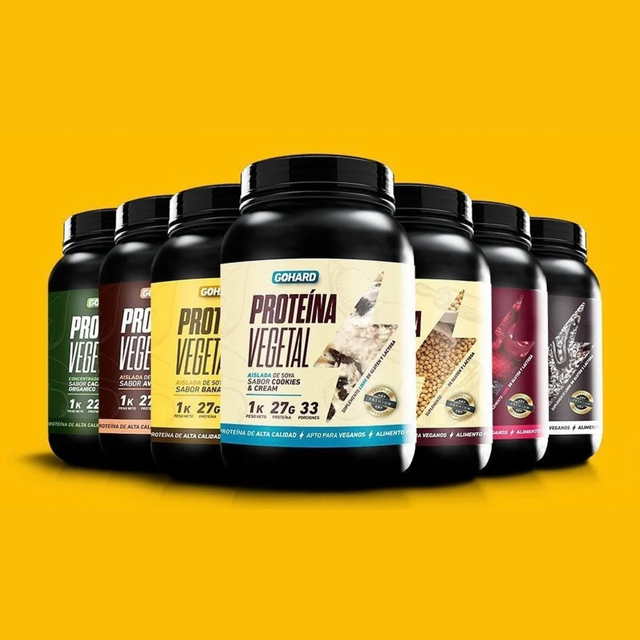 Proteína Vegetal GoHard 1kg – Fuente de Proteínas Veganas, Energía y Recuperación Muscular