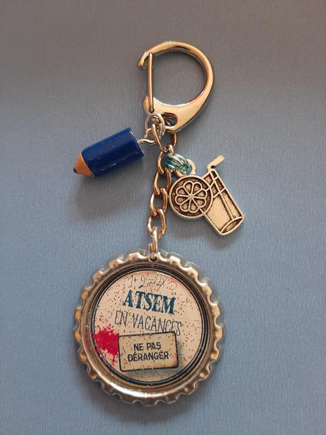 Accfun argenté ATSEM en vacances bleu