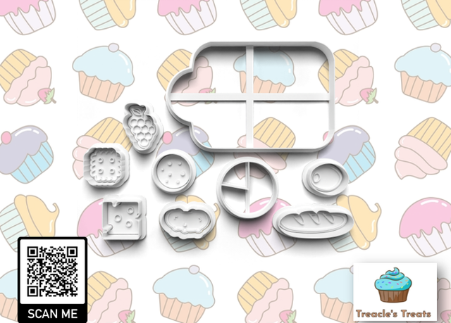 Charcuterie Board Fondant/cookie stamp with cutter