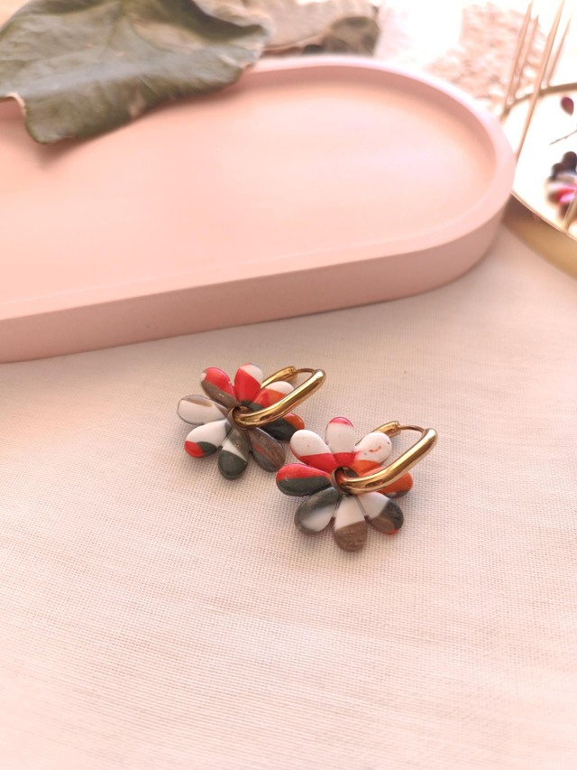 "Osca" rouge gris orange