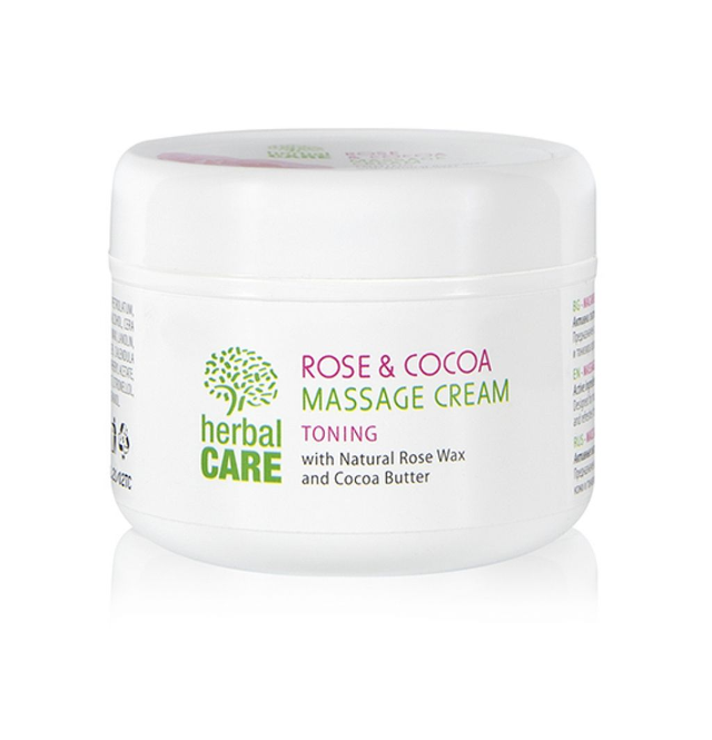 Crema de masaje tonificante de rosa y cacao