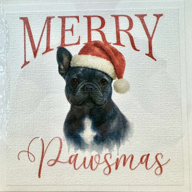 French Bulldog Pawsmas Card