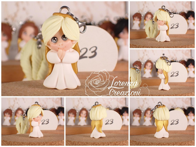 Angioletto custode tascabile n. 23
Portachiavi o charm, artigianale, pezzo unico. Modellato a mano argilla polimerica, made in Italy.