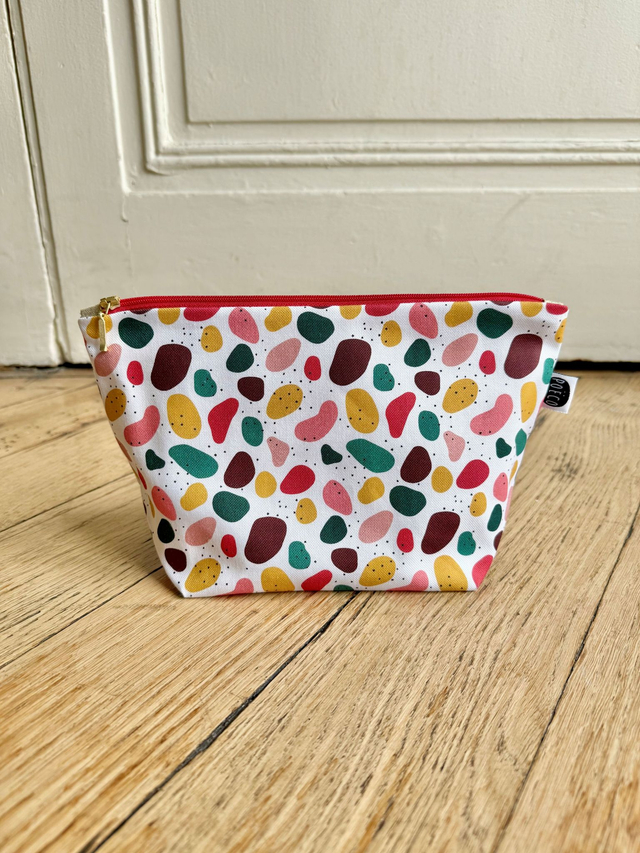 Trousse de toilette - tissu intérieur imperméable - JELLY BEANS rouge