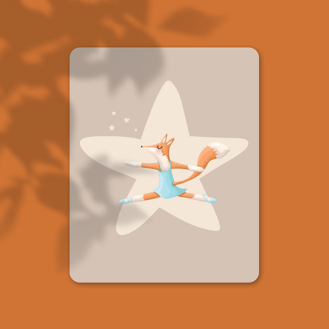 Danseuse renard  - 13,9 x 10,7 cm