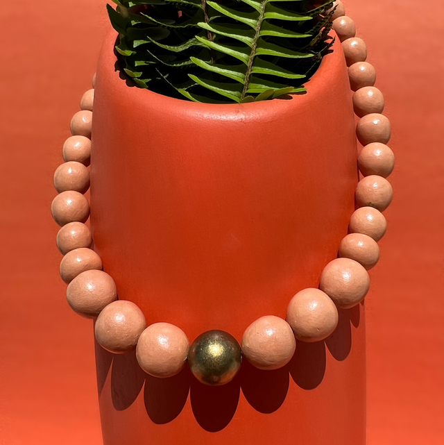 Colar Bolas Dourado Médio — Peça ÚNICA 