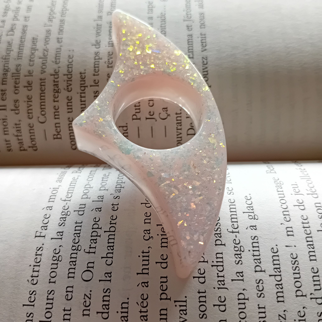 Bague de lecture nacrée et pailletée