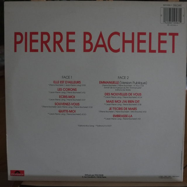 PIERRE BACHELET - Succès