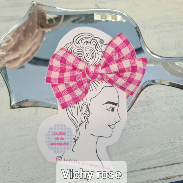 Barrettes "collection vichy" grand modèle