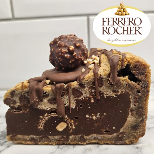 Ferrero Rocher Cookie Pie Slice 