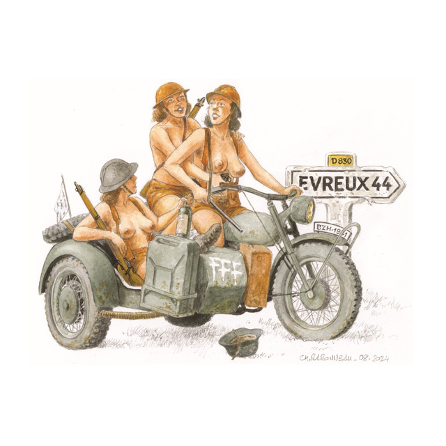 Ex-libris Pin-Up Babonneau Christophe A4 signé et limité à 200 ex