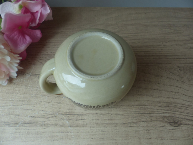 Mug Rustique en Grès Épi de Blé, Tasse Originale pour Café et Thé, Idée Cadeau Nature, Vintage Live Better Naturally, Bureau Déco Cuisine