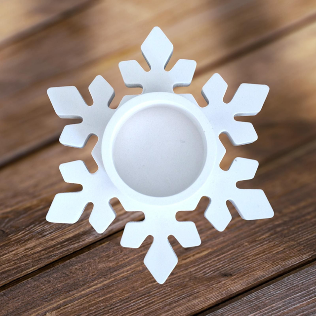 Schneeflocken-Teelichthalter 
