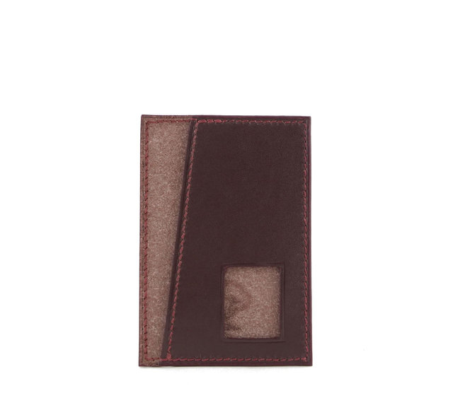 Porte-Pass Navigo Fenêtre Basse DENSHA Bordeaux Foncé