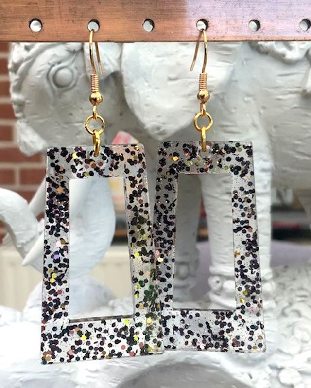 Boucles d'oreilles Glitter Léopard