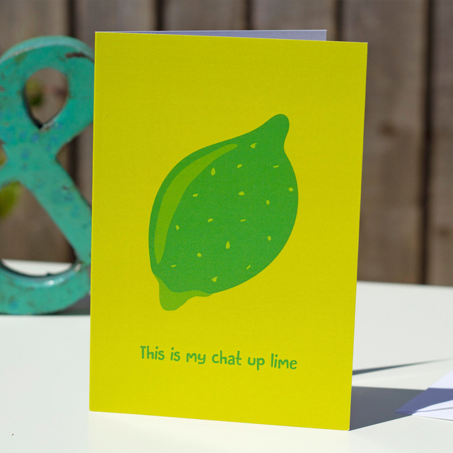 Chat Up Lime Valentines / Anniversary Card