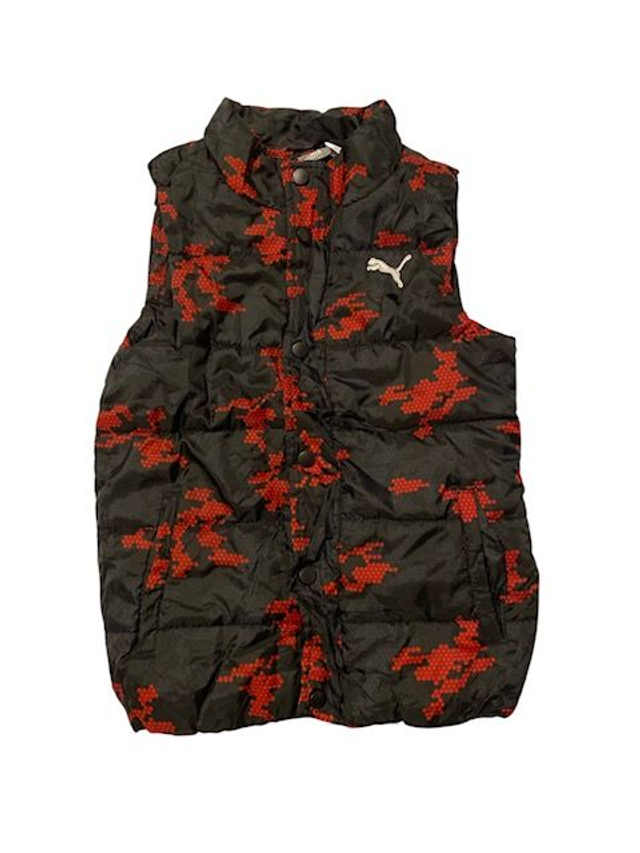 Doudoune Sans Manches Puma – Motif Camouflage Rouge &amp; Noir