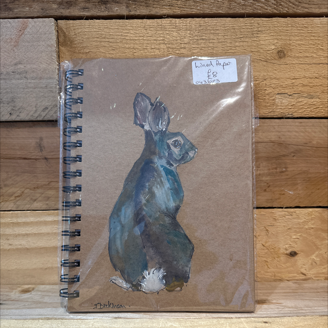 Hand Painted Rabbit Notebook 