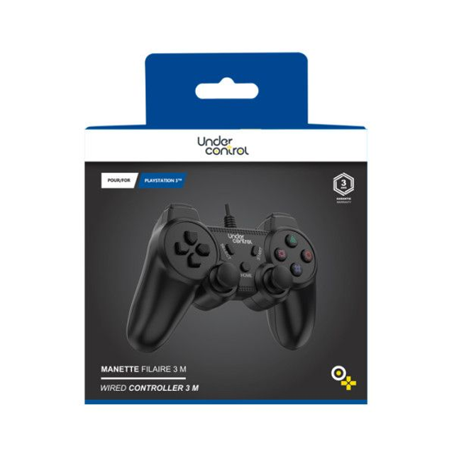 Joypad Wired PS3 Nero Under Control NUOVO