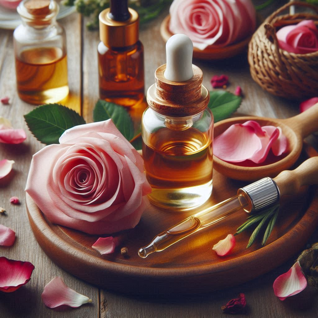 Huile Végétale de Rose - Flacon en verre à pipette de 10 mL