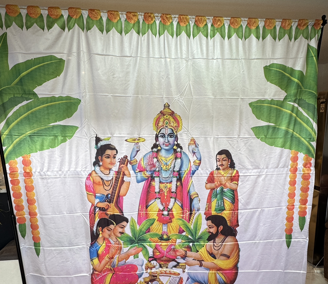 Backdrop sataynarayana Swamy 8*8