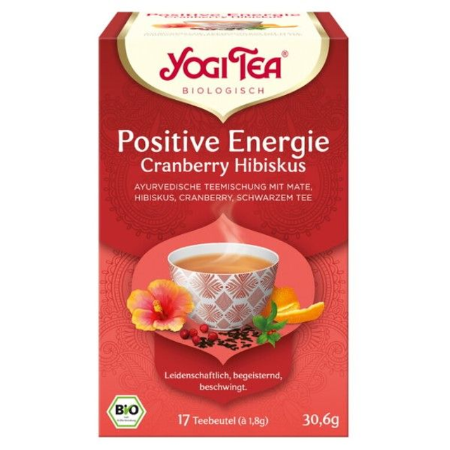 Yogi Tea Positive Energie Cranberry Hibiskus 17 Beutel