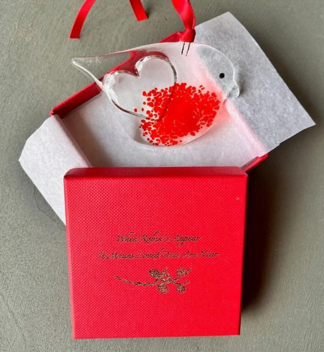 Handcrafted Robin in Gift Box