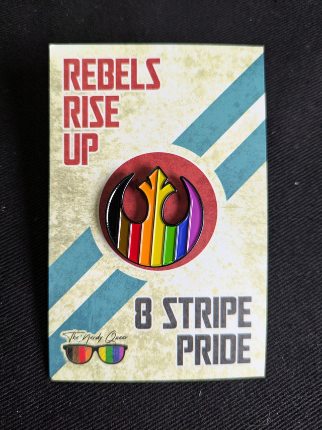 Star Wars Rebel Alliance Inspired 8-Stripe Pride Soft Enamel Pin Badge