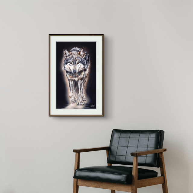 Tirage Loup 30x45 cm