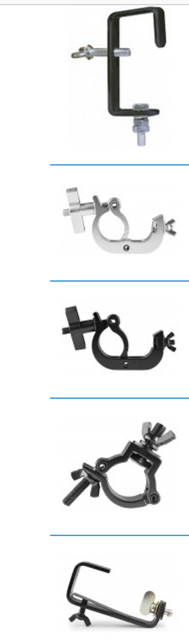 Gama de ganchos de aluminio para luces de escenario: Consultar