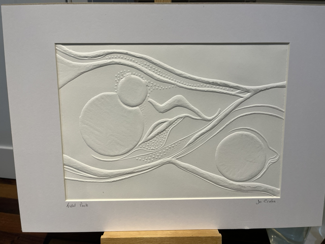 ‘Tidal Pools’ Embossed  Lino on Fabriano Watercolour Paper 