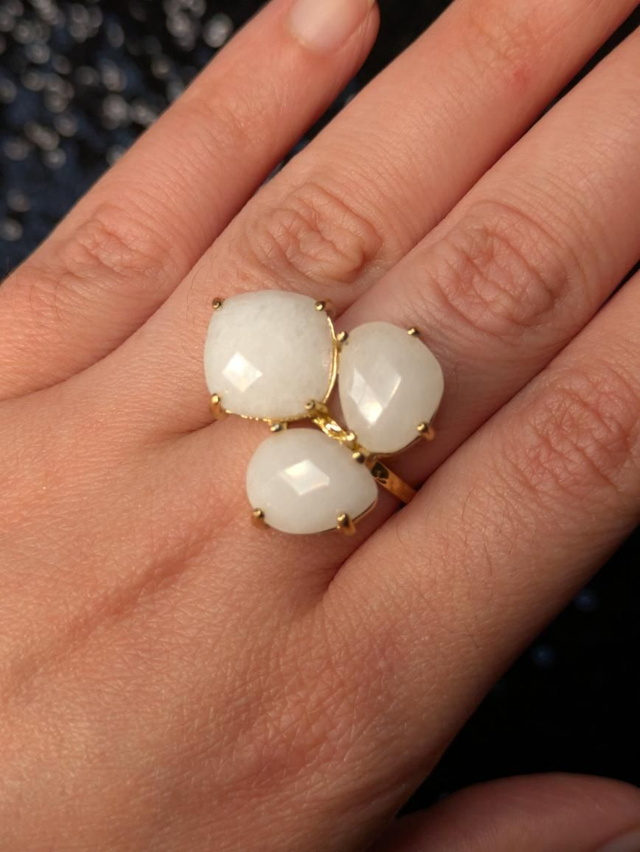 Bague triple pierre de lune 
