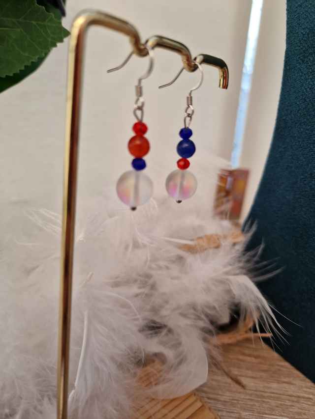 Parure Acier Vénitienne Aura Cristal Pierre De Roche Agate