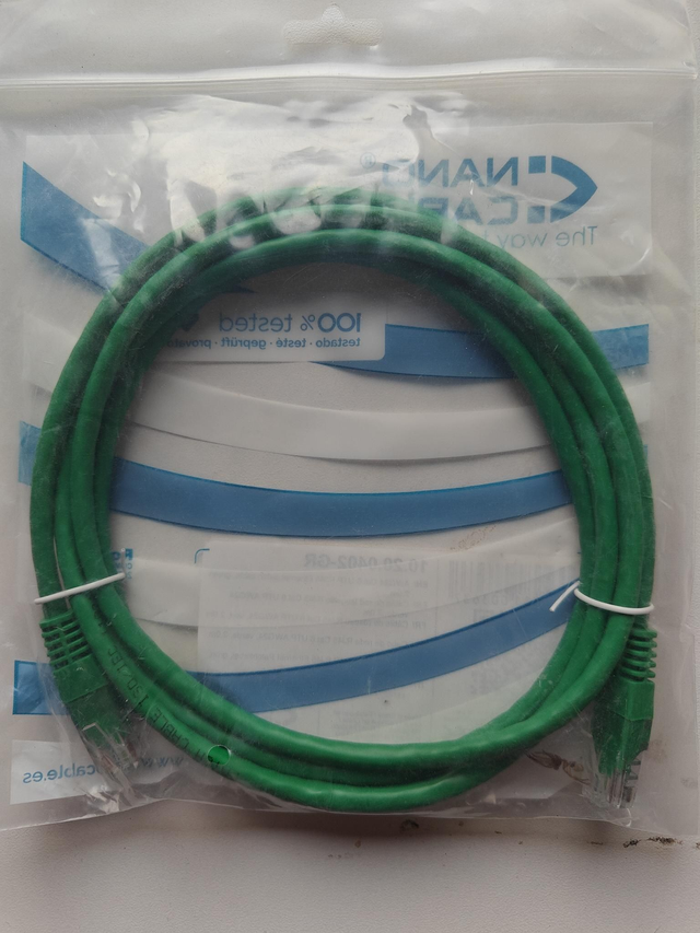 Vihreä Cat6-verkkokaapeli 2m - NANOCABLE 