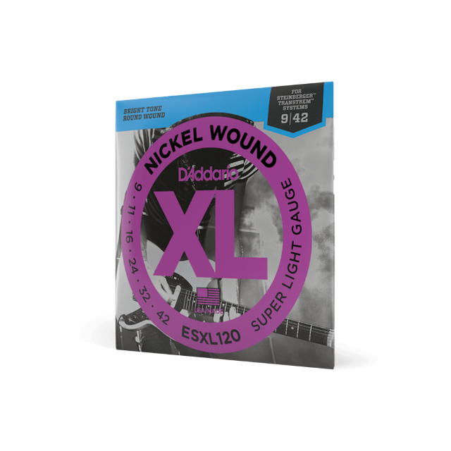 D'Addario Cordes en nickel pour guitare électrique D'Addario ESXL120, Super Light, extrémités à boule, 9-42