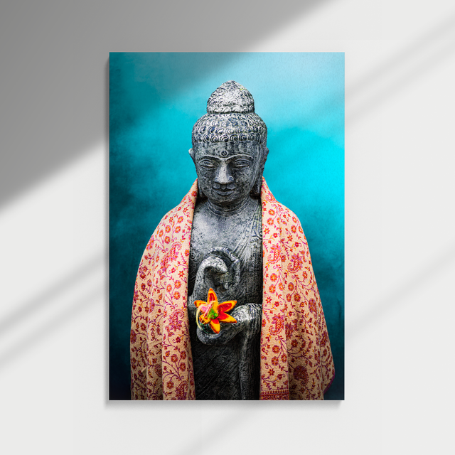 Dibond print - Staande Boeddha