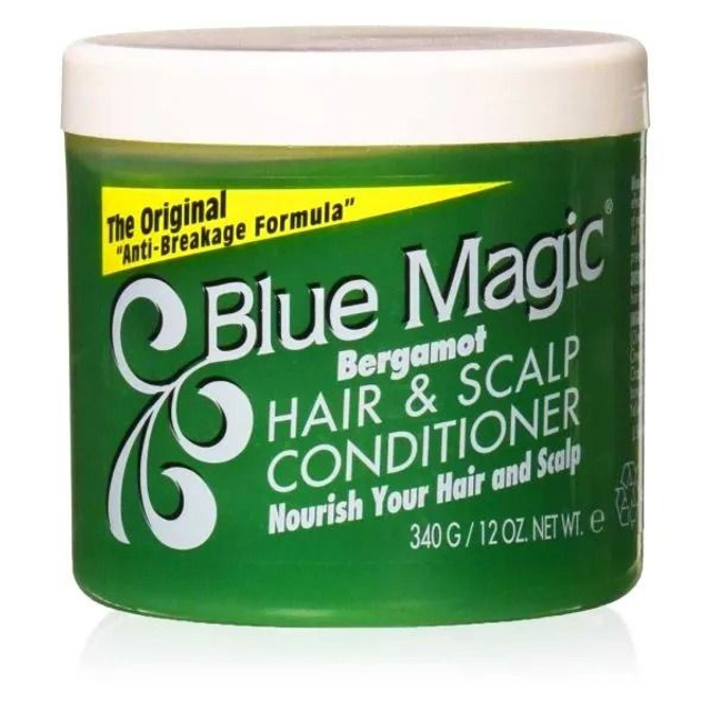 BLUE MAGIC: BERGAMOT HAIR & SCALP CONDITIONER (GREEN) 12OZ