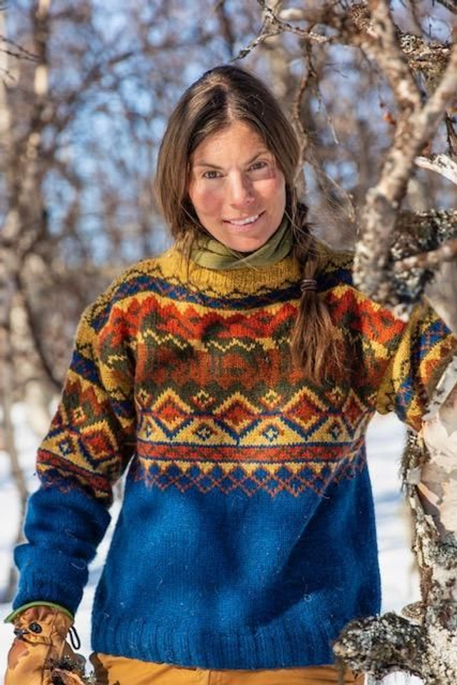 Takotna Sweater Kit - Col 10 (Light Marine Blue Hillesvåg VIDDE) - Wool &amp; Pattern - Linka Neumann