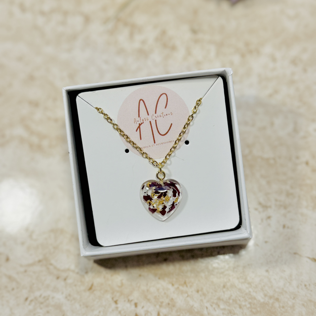 Collier cœur doré 