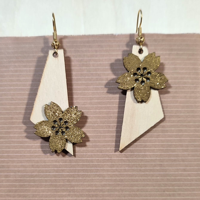 Boucle d'oreilles en bois